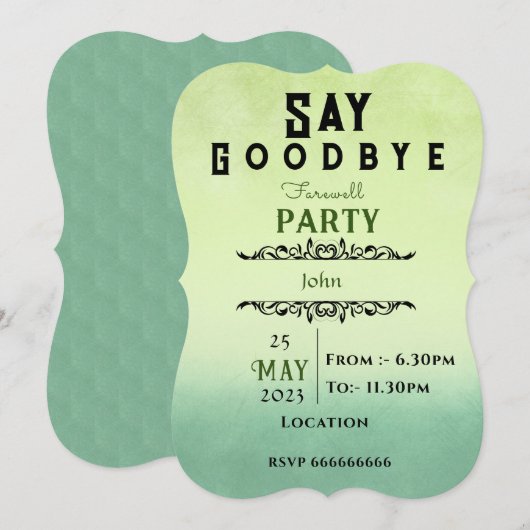 Uitnodiging voor vakantie (Voorkant / Achterkant)