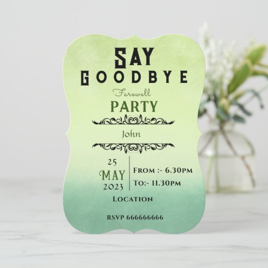 Uitnodiging voor vakantie (Staand voorkant)