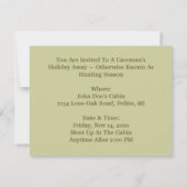 Uitnodiging voor vakantiejacht in Cavemen Caveman (Achterkant)