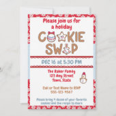 Uitnodiging voor vakantiekoekjesruil (Voorkant)