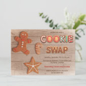 Uitnodiging voor vakantiekoekjesruil (Staand voorkant)