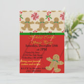 Uitnodiging voor vakantiekoekjesruil (Staand voorkant)