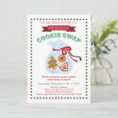 Uitnodiging voor vakantiekoekjesruil (Staand voorkant)