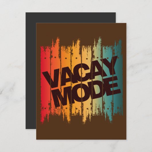 uitnodiging voor vakantiemodus (Voorkant / Achterkant)