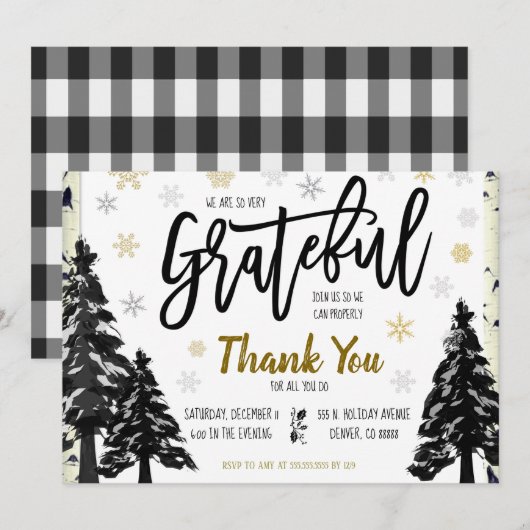 Uitnodiging voor vakantiewaardering, zakelijk (Voorkant / Achterkant)