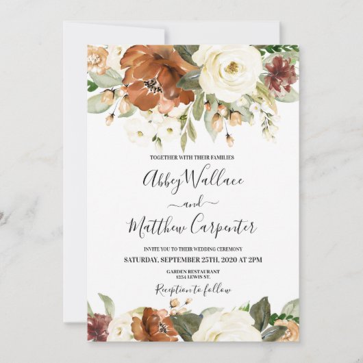 uitnodiging voor valbruiloft (Voorkant)