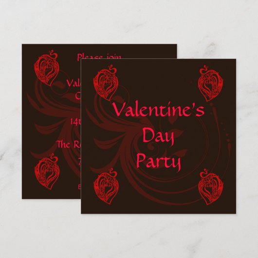 Uitnodiging voor valentijn (Voorkant / Achterkant)