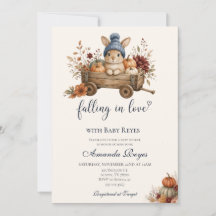 Uitnodiging voor Valentijns Baby Shower van Konijn
