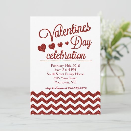 Uitnodiging voor Valentijnsdag (Staand voorkant)