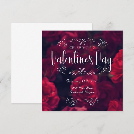 Uitnodiging voor Valentijnsdag (Voorkant / Achterkant)