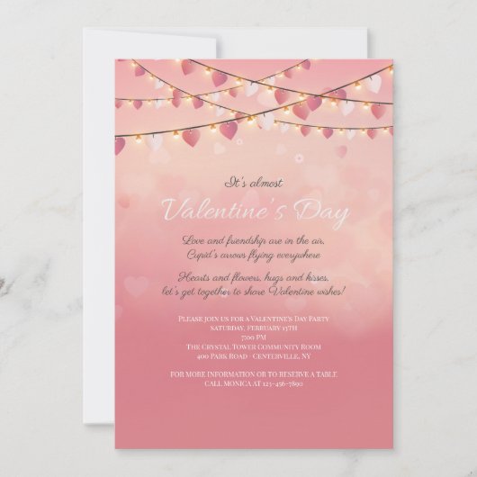 Uitnodiging voor Valentijnsdag (Voorkant)