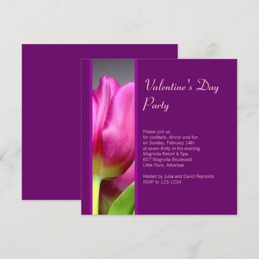 Uitnodiging voor Valentijnsdag (Voorkant / Achterkant)