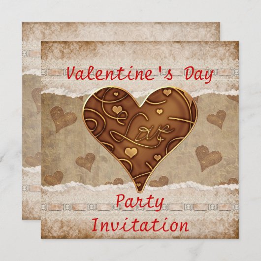 Uitnodiging voor Valentijnsdag (Voorkant / Achterkant)