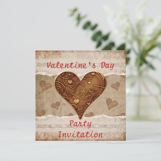 Uitnodiging voor Valentijnsdag (Staand voorkant)