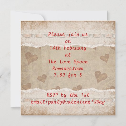Uitnodiging voor Valentijnsdag (Achterkant)