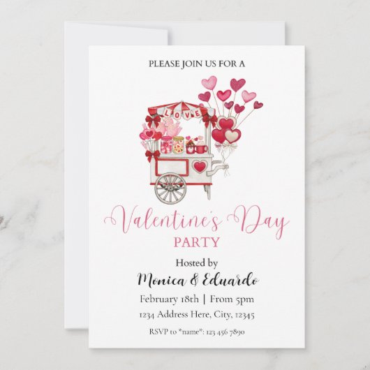 Uitnodiging voor Valentijnsdag (Voorkant)
