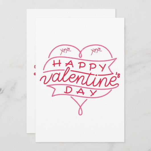 Uitnodiging voor Valentijnsdag (Voorkant / Achterkant)