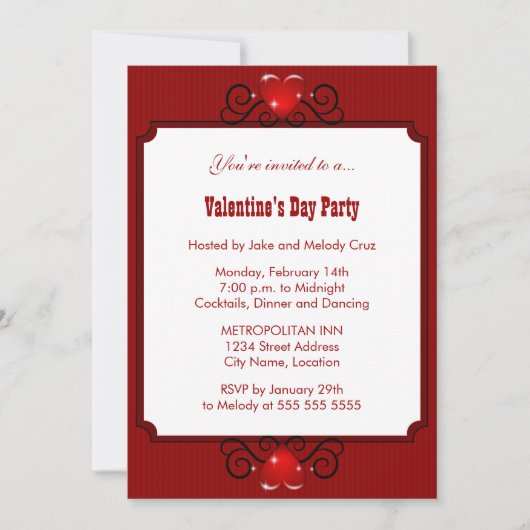 Uitnodiging voor Valentijnsdag (Voorkant)