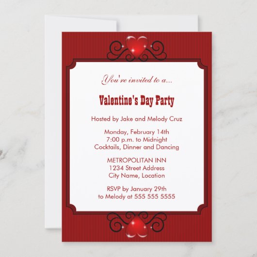 Uitnodiging voor Valentijnsdag (Voorkant)