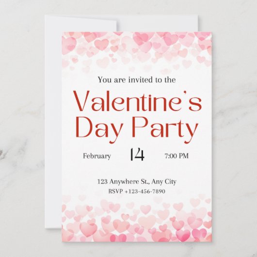 Uitnodiging voor Valentijnsdag (Voorkant)