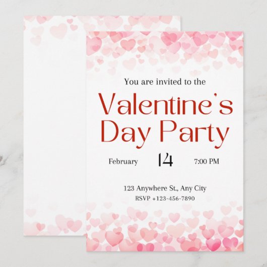 Uitnodiging voor Valentijnsdag (Voorkant / Achterkant)