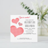 Uitnodiging voor Valentijnsdag Dinner Party met Ro (Staand voorkant)