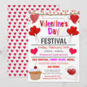 Uitnodiging voor Valentijnsdag Festival (Voorkant / Achterkant)