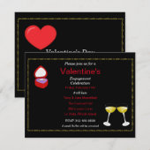 Uitnodiging voor Valentijnsdag verlovingsfeest (Voorkant / Achterkant)