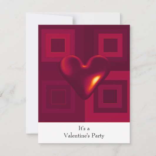 Uitnodiging voor Valentijnsfeest met Robijnrood Ha (Voorkant)