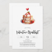 Uitnodiging voor Valentijnspannenkoekenontbijt (Voorkant / Achterkant)