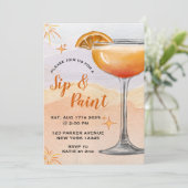 Uitnodiging voor verf en schip (Staand voorkant)