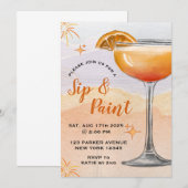 Uitnodiging voor verf en schip (Voorkant / Achterkant)