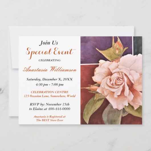 UITNODIGING VOOR VERFIJNDE VERRASSINGSFEESTEN (Voorkant)