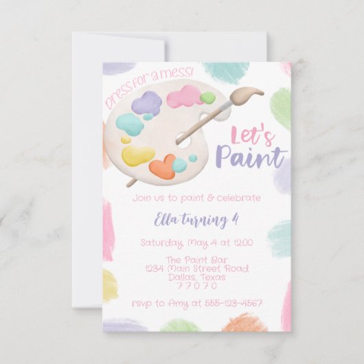 uitnodiging voor verfpartij (Voorkant)