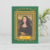 Uitnodiging voor verfpartij met foto en sierlijke  (Staand voorkant)