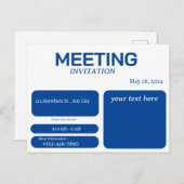 uitnodiging voor vergadering (Voorkant / Achterkant)