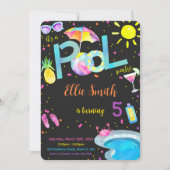 Uitnodiging voor verjaardag bewerkbare pool (Voorkant)