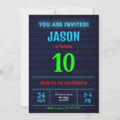 Uitnodiging voor verjaardag jongen (Voorkant)