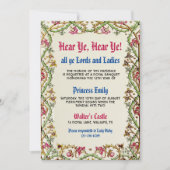 Uitnodiging voor verjaardag middeleeuwse renaissan (Voorkant)