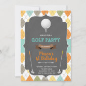 Uitnodiging voor verjaardag mini-golf (Voorkant)