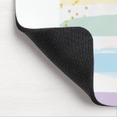 Uitnodiging voor verjaardag, regenboog muismat (Hoek)