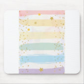 Uitnodiging voor verjaardag, regenboog muismat (Voorkant)