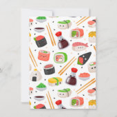 Uitnodiging voor verjaardag Sushi (Achterkant)