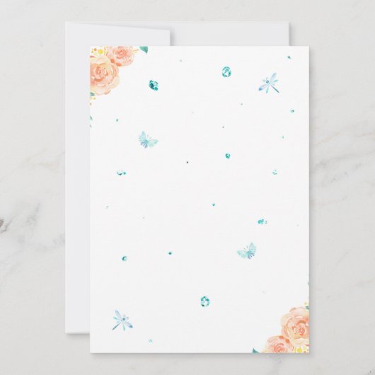 Uitnodiging voor verjaardag van Ballerina (Achterkant)