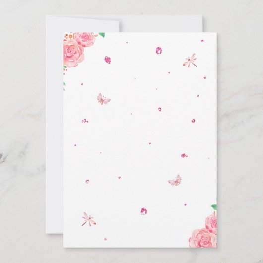 Uitnodiging voor verjaardag van Ballerina (Achterkant)