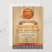 Uitnodiging voor verjaardag van Basketball (Voorkant)