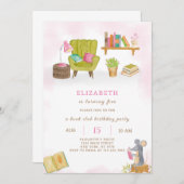 Uitnodiging voor verjaardag van bibliotheek (Voorkant / Achterkant)