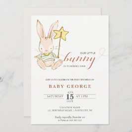Uitnodiging voor verjaardag van Bunny baby