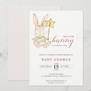 Uitnodiging voor verjaardag van Bunny baby