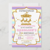 Uitnodiging voor verjaardag van Carrousel (Voorkant)